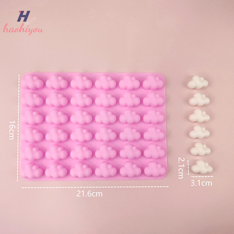 <haohiyou> 36 Cavities Cloud Shape แม่พิมพ์ซิลิโคน F Ondant เค้กตกแต่ง DIY Jelly พุดดิ้งเบเกอรี่เครื่องมืออีพ็อกซี่เรซินแม่พิมพ์ Bakeware