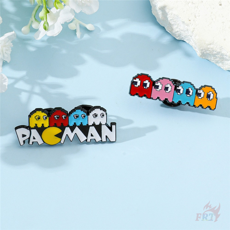 เข็มกลัด Pac-Man 1 ชิ้น/2 ชิ้น Doodle เคลือบกระเป๋าเป้สะพายหลังปุ่ม Pins ป้าย