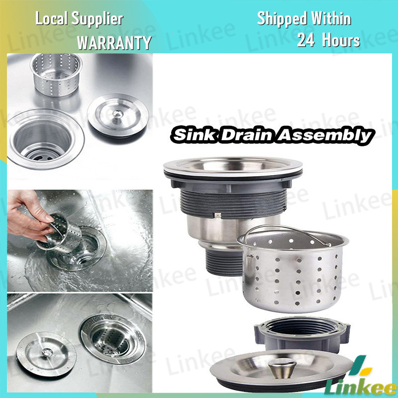 Linkee สะดืออ่างล้างจาน 201 วัสดุสแตนเลส ตะกร้ากรองเศษอาหาร Kitchen Sink Strainer