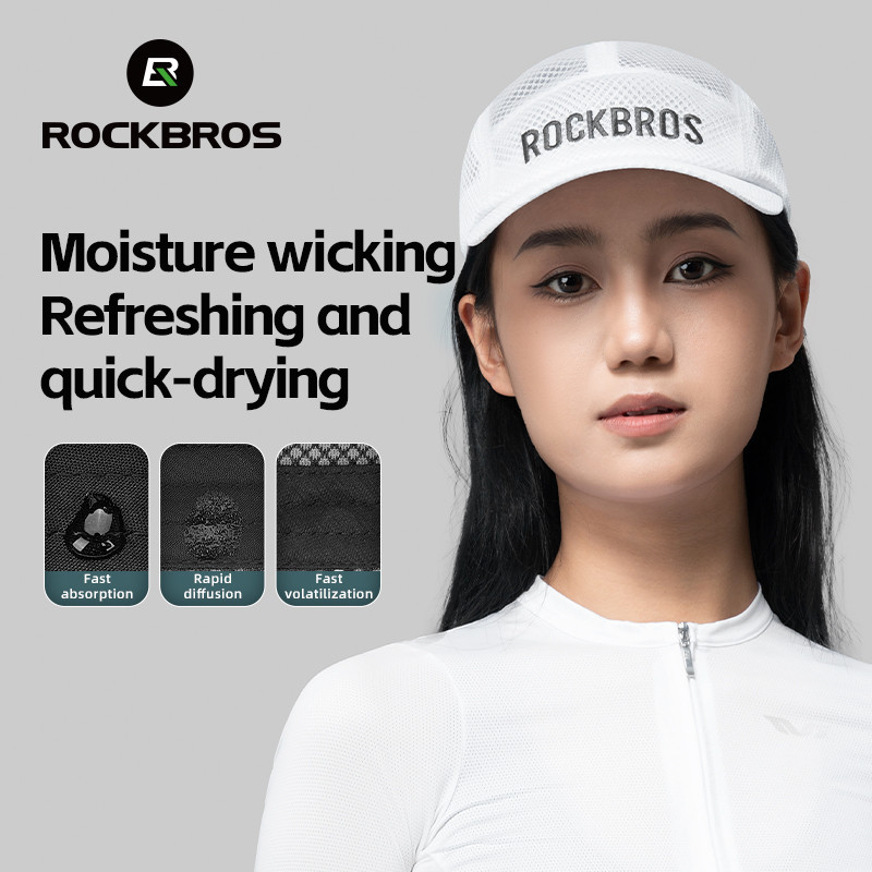 ROCKBROS หมวกป้องกันแสงแดด ตาข่าย ระบายอากาศ แห้งเร็ว ปรับขนาดได้ หมวกเบสบอล Unisex