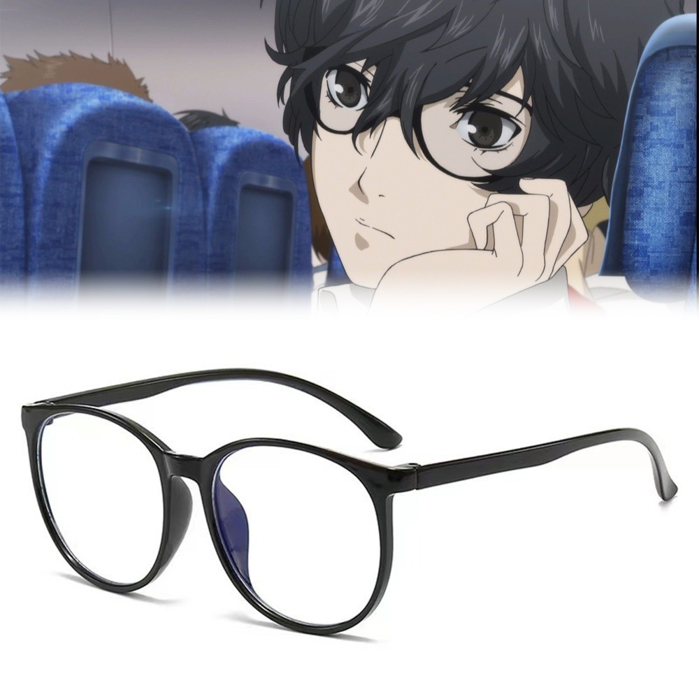 อะนิเมะ Persona 5 แว่นตา Ammiya Ren JOKER สีดํารอบกรอบแว่นตาชายหญิงแฟชั่นฮาโลวีนคอสเพลย์แฟชั่นอุปกรณ์เสริม