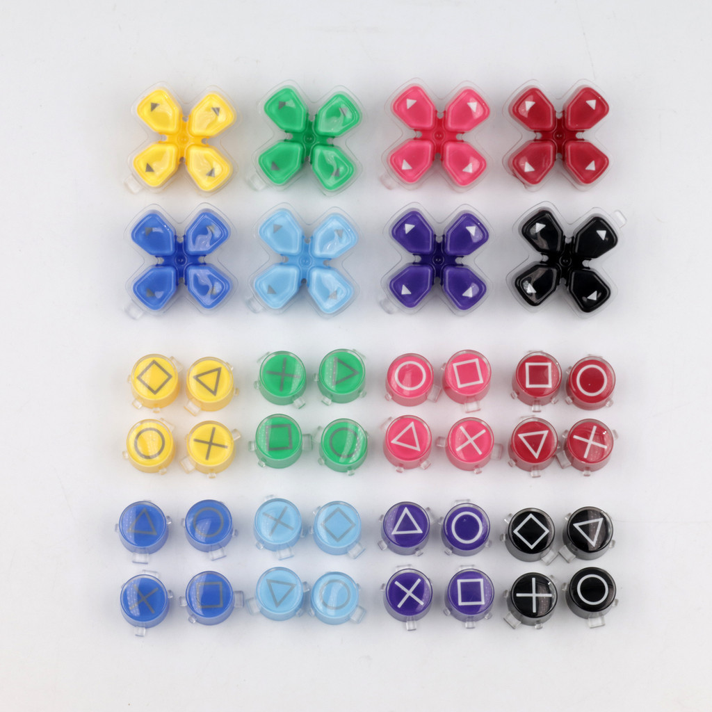 Nslikey ABXY Jelly ปุ่มสําหรับ Sony PS5 DualSense Controller ABXY Dpad คริสตัลปุ่มเปลี่ยน