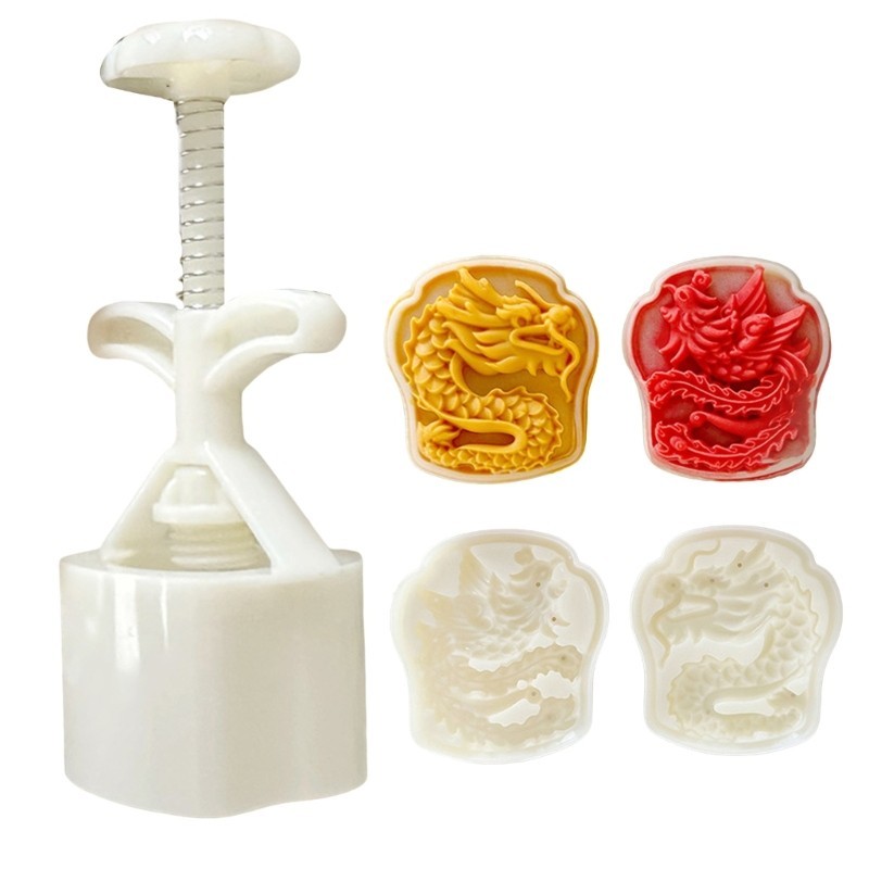 Be> Mooncakes แม่พิมพ์ 2 แสตมป์สับปะรดเค้ก Bakewares Hand Pressed ขนมเบเกอรี่ Moulds Bean วางแม่พิมพ