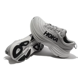 Hoka Jogging Shoes Bondi 8 4E Ultra Wide Last Grey สีดําสีขาวหนา soled Mens Road Running Sports