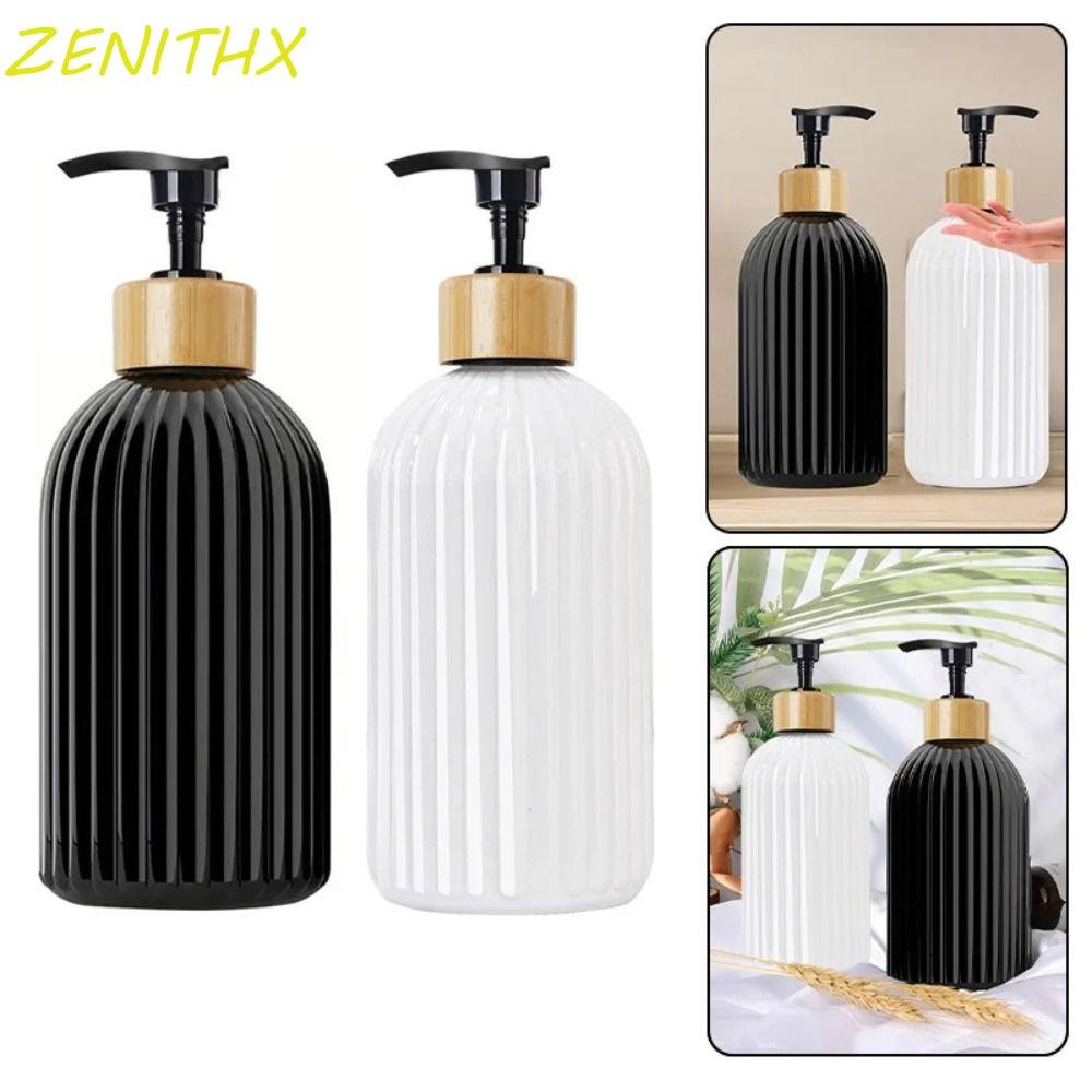 Zenithx Strip Soap Dispenser,รีฟิลพร้อมขวดสบู่เหลวปั๊ม,แบบพกพากันน้ําสนิม 500ml คอนเทนเนอร์สบู่มือห้องครัว