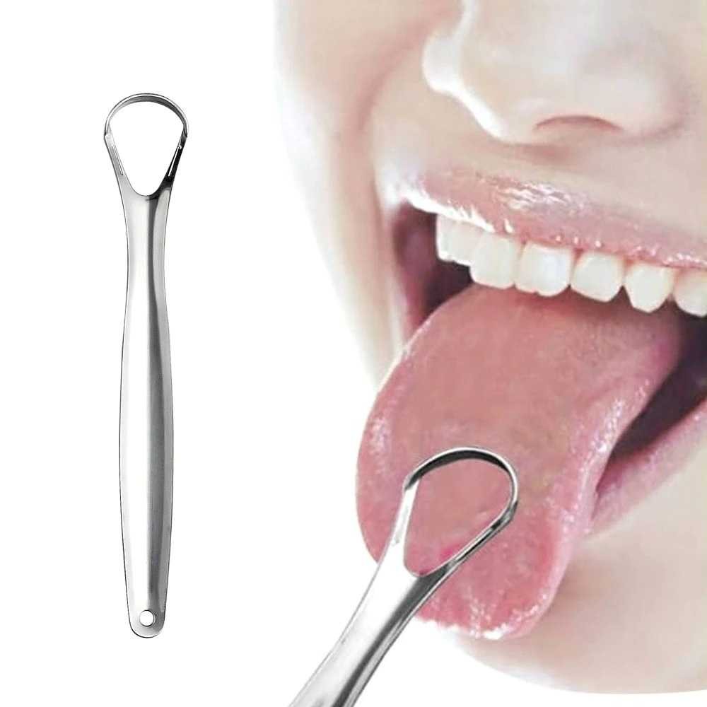 TONGUE CLEANER TONGUE ORAL SCRAPER CLEANER สแตนเลส - LO13