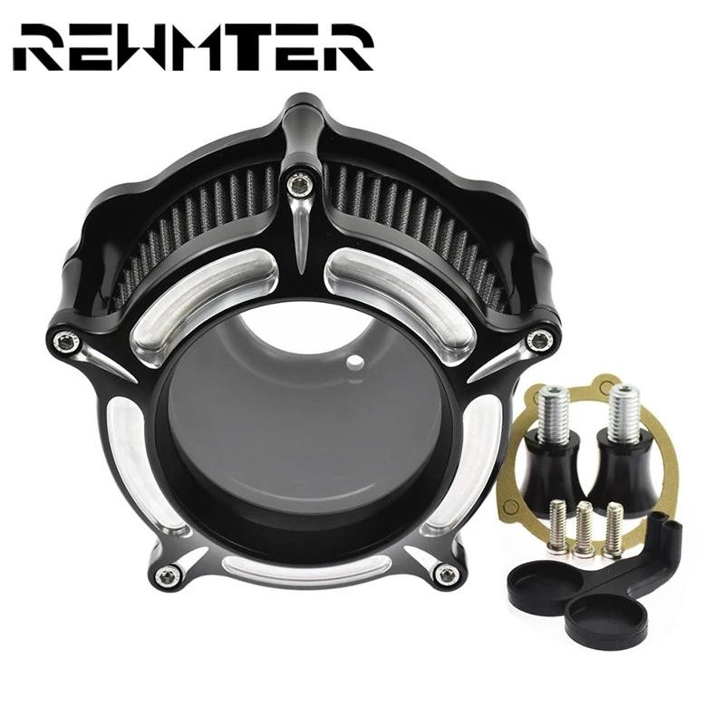 รถจักรยานยนต์ CNC งานฝีมือ Air Cleaner ตัวกรองไอดีอลูมิเนียมสําหรับ Harley Sportster สําหรับ Touring สําหรับ Softail