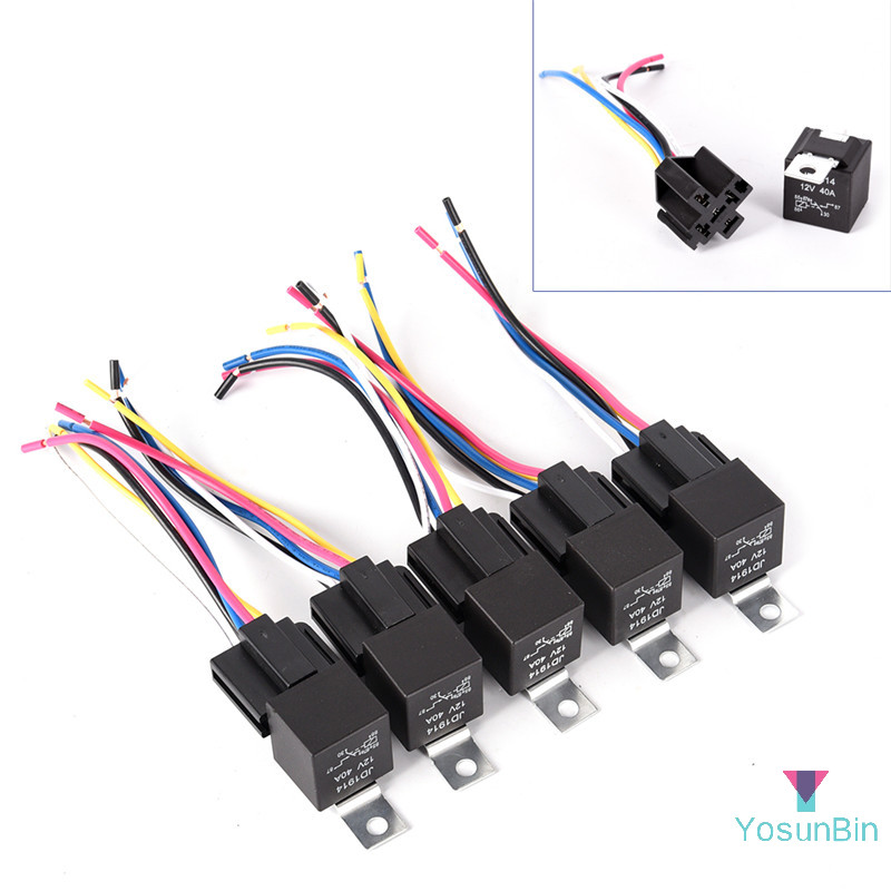 Yosunbin] รีเลย์ยานยนต์กันน้ํา 12V 5Pin 40A รีเลย์รถยนต์ 12V 5Pin พร้อมรีเลย์ซ็อกเก็ตใหม่
