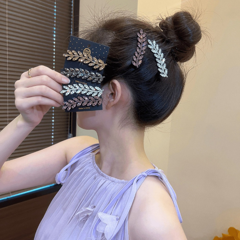 เต็มเพชรกิ๊บหญิงประเภทใหม่หนึ่งคําคลิปสําหรับสาวหวานด้านคลิปด้านหลังหัวผมหักเป็ด