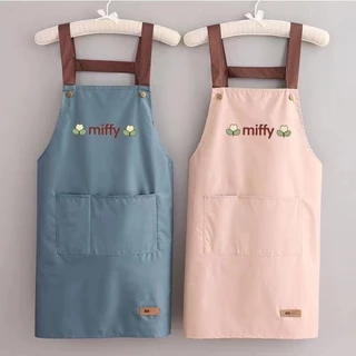 KOALA จัดส่งในพื้นที่ ผ้ากันเปื้อน อุปกรณ์ครัว ผ้ากันเปื้อนเอี๊ยมปรับสีทึบกันน้ำกันคราบกับสองกระเป๋าครัวเชฟท apron