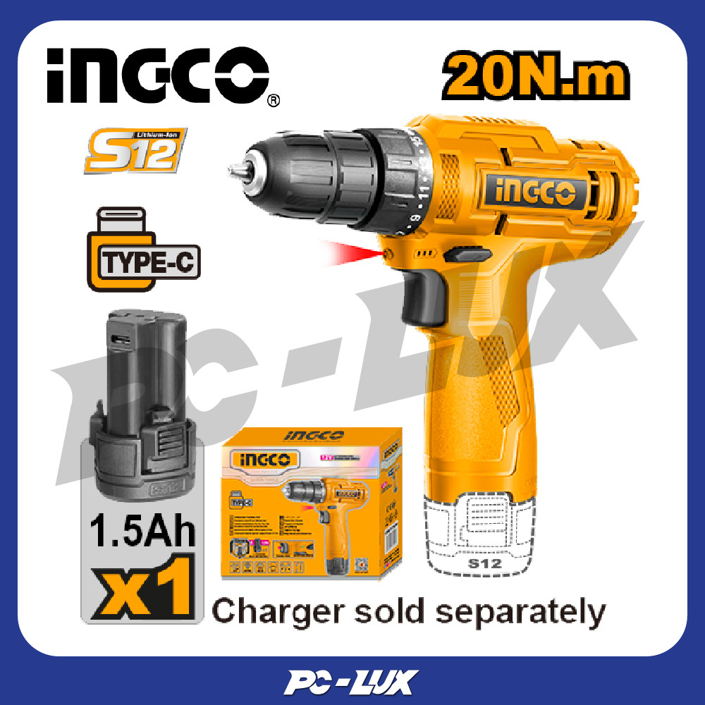 INGCO สว่านไร้สาย 12V  CDLI12428