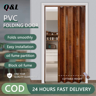 PVC Folding Sliding Door for Indoor Household Partition, Kitchen & Bathroom