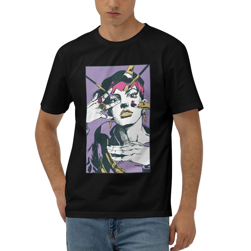 Rohan Kishibe Jojos Bizarre Adventure อะนิเมะ Jjba มังงะแปลก ManS Tshirt ใหม่ผ้าฝ้าย