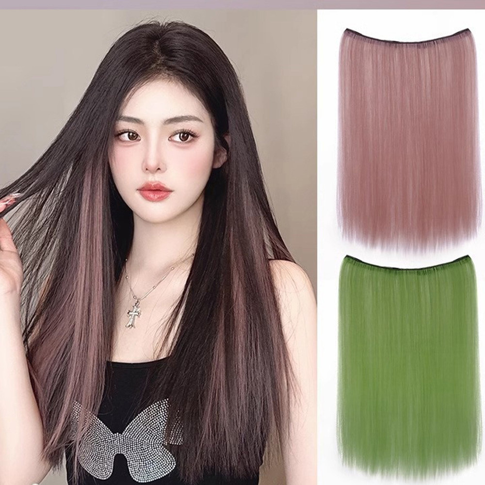 ย2เค โดปามีน สีไฮไลท์วิกผมชิ้นเดียวถักที่มองไม่เห็นไม่มีรอยต่อตรงผู้หญิงต่อผม