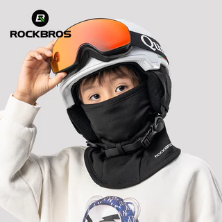 【TH Delivery】Rockbros เด็ก Face Mask ขนแกะ Warm Windproof Breathable Face Cover สําหรับขี่จักรยานเล่นสกีเดินป่ายืดหยุ่นเด็กหมวกฤดูใบไม้ร่วงฤดูหนาว