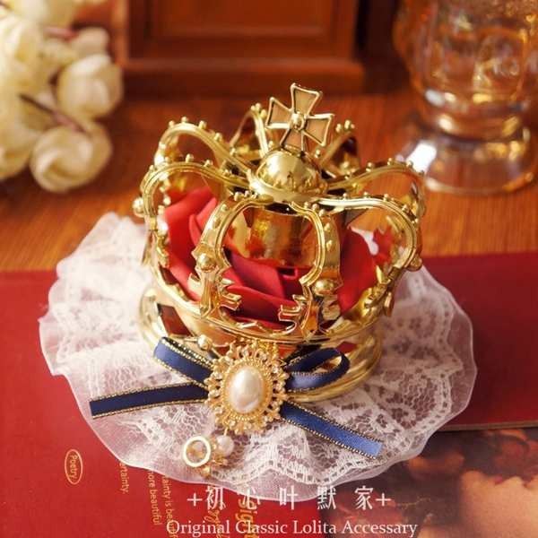 มงกุฎนางงาม มงกุฎเทพีไม้กางเขน Original Girl Crown Lolita Tiara เล่นเพลงทุกวันเจ้าหญิงราชินีราชาภิเษก Lolita ดอกไม้งานแต่งงานอุปกรณ์เสริมเล็ก ๆ