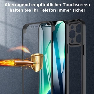 360 Full Body Case สําหรับ IPhone 15 14 13 12 11 Pro MAX 14 7 8 Plus XS MAX XR SE ฝาครอบโปร่งใสทนทานในตัวป้องกันหน้าจอ