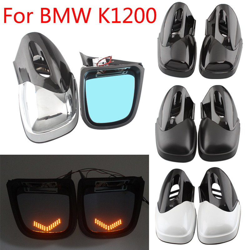 Yกระจกมองข้างไฟเลี้ยวรถจักรยานยนต์ LED สีเหลืองอำพันสำหรับ BMW K1200LT K1200 K1200M K1200 lt/m K 120