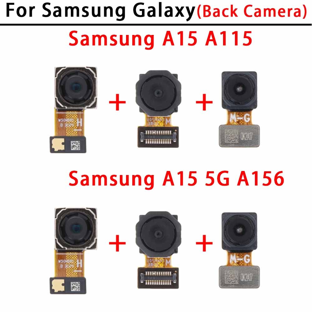 กล้องด้านหลังต้นฉบับสําหรับ Samsung Galaxy A15 5G A155 A156 อะไหล่โมดูลกล้องด้านหลัง