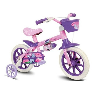 BICICLETA MENINA ARO 12 NATHOR CAT COM SELIM EM PU E RODINHAS