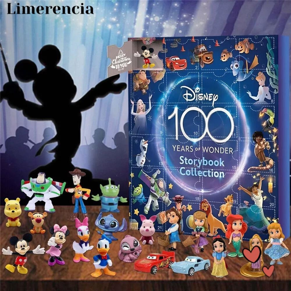 Limerencia Christmas Advent Calendar, กล่องของขวัญนับถอยหลัง Disney 24 วันกล่องของเล่น, การ์ตูน Stitch Mickey Halloween Box ของขวัญสําหรับเด็ก