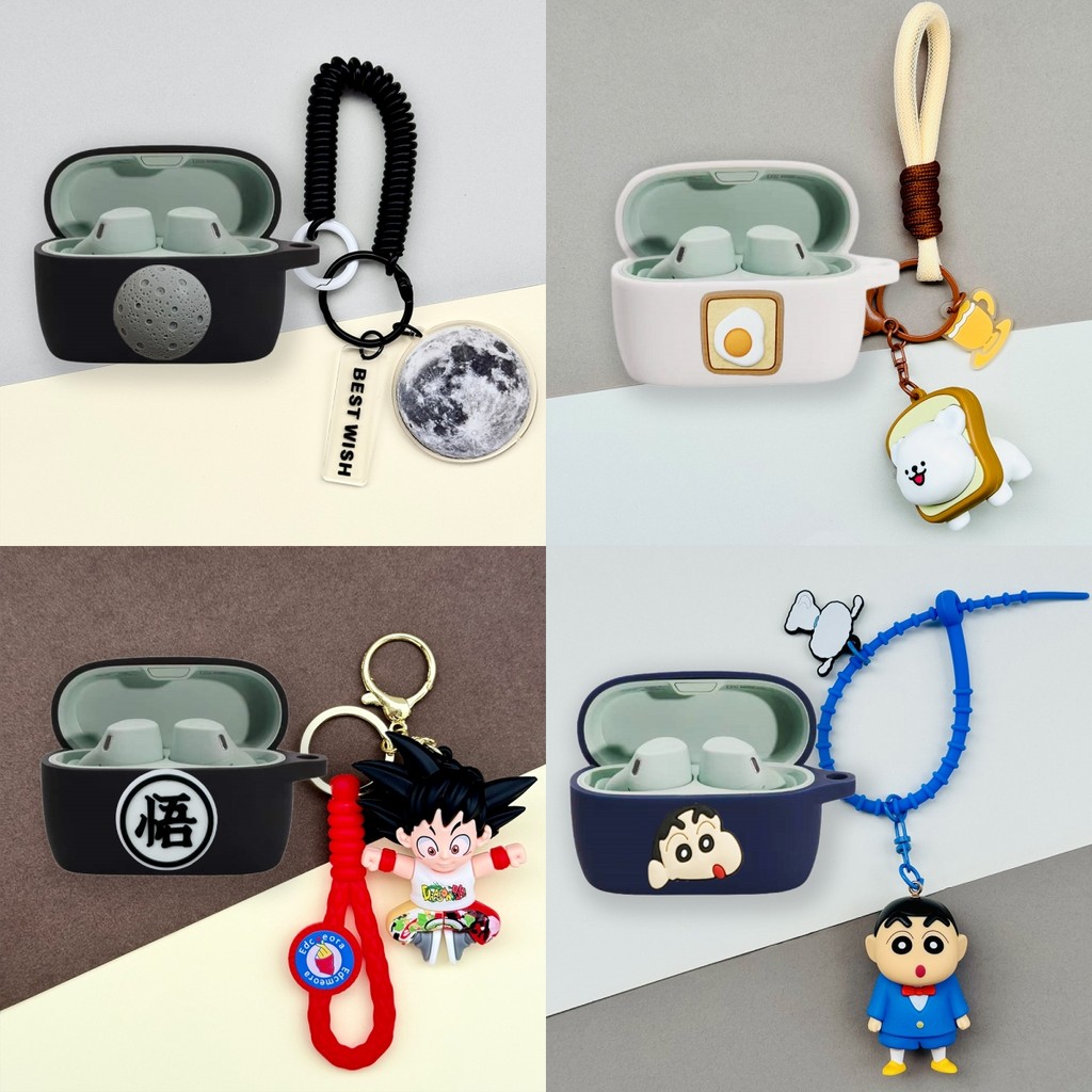 For Jabra Elite 3 Case Cartoon Crayon Shin-chan Jabra Elite 4 Silicone Soft Case Cute Toast Puppy Ba