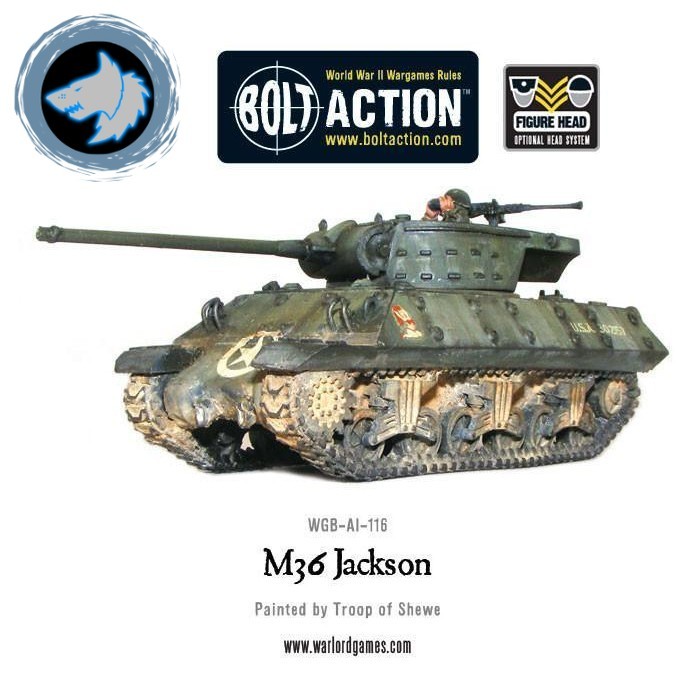 [พร้อมส่ง] WARLORD GAMES: BOLT ACTIONS: M36 Jackson tank destroyer โมเดลจำลองรถถัง