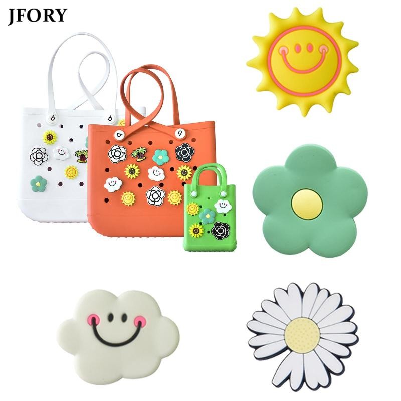 Jfory Charm อุปกรณ์ตกแต่ง Tote น่ารัก Beach Tote Charms