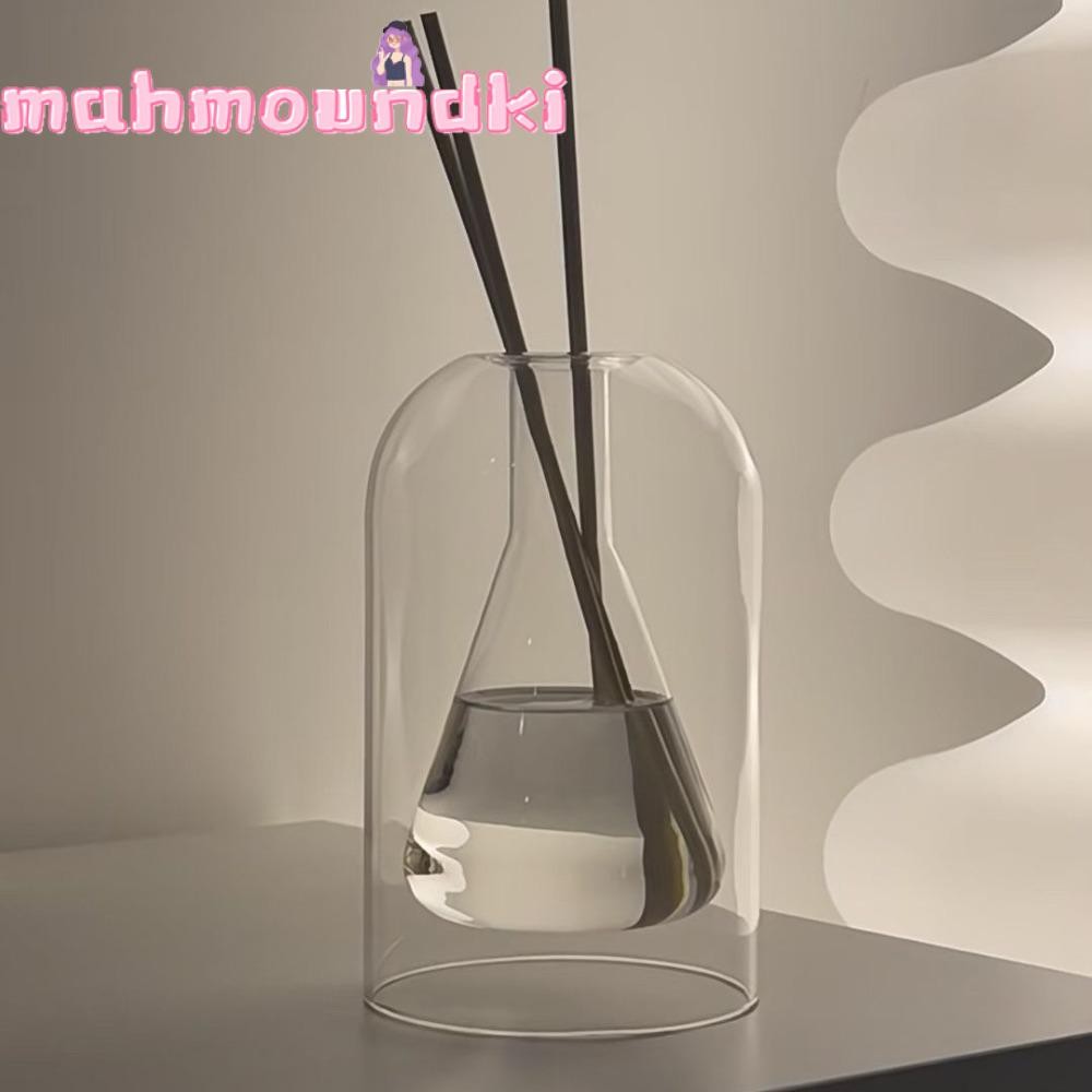Mahmoundki ภาชนะเก็บ, Reed Fragrance Stick Diffuser Bottle, Minimalist Aromatherapy Transparent Modern Diffuser Essential Oil