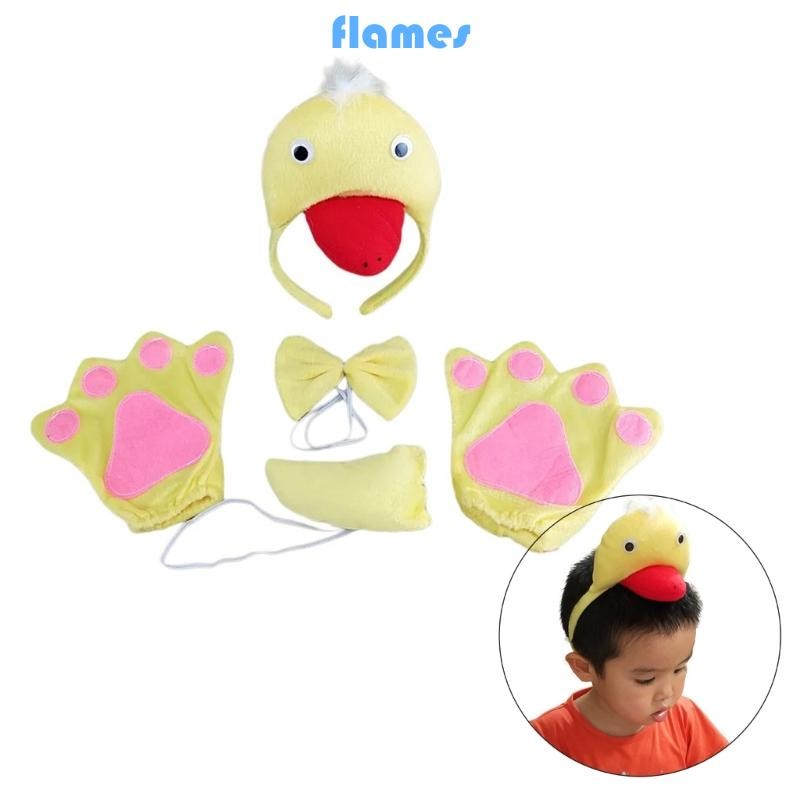 Fl เป็ด Geese Headbands Geese สัตว์หาง Gees ชุดการ์ตูน Hairband สําหรับ Stage เด็กเครื่องแต่งกาย Hea