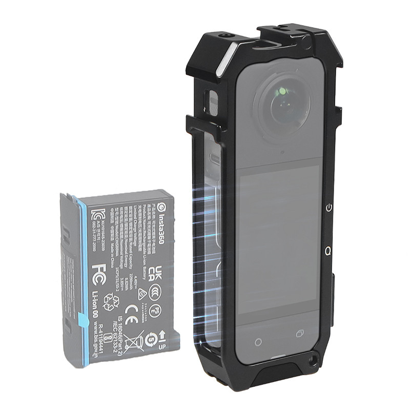Novelgal กรอบป้องกันกล้องสําหรับ Insta360 X4 กรงโลหะ Rig ที่อยู่อาศัยพร้อมขยายฐานรองเท้าเย็นกรอบขยายกรณี