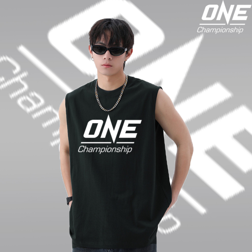 One Championshipเสื้อกล้ามแขนกุดพิมพ์ลายเหมาะสำหรับผู้ชายทุกคนและสวมใส่สบายโดยไม่หดตัวหรือซีดจาง Sleeveless vest_04