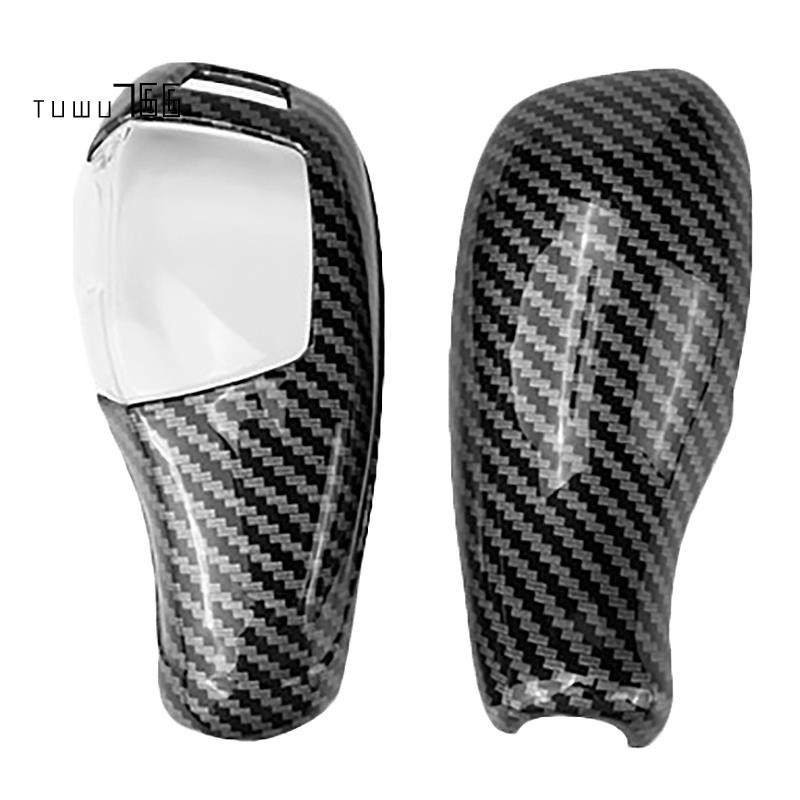 [tuwu766]รถคาร์บอนไฟเบอร์ Snap-in เกียร์ Shift Knob Head Cover Trim สําหรับ-BMW 1 3 5 Series F20 F30 F10 F32 X3 F25 X4 X5 F15 X6