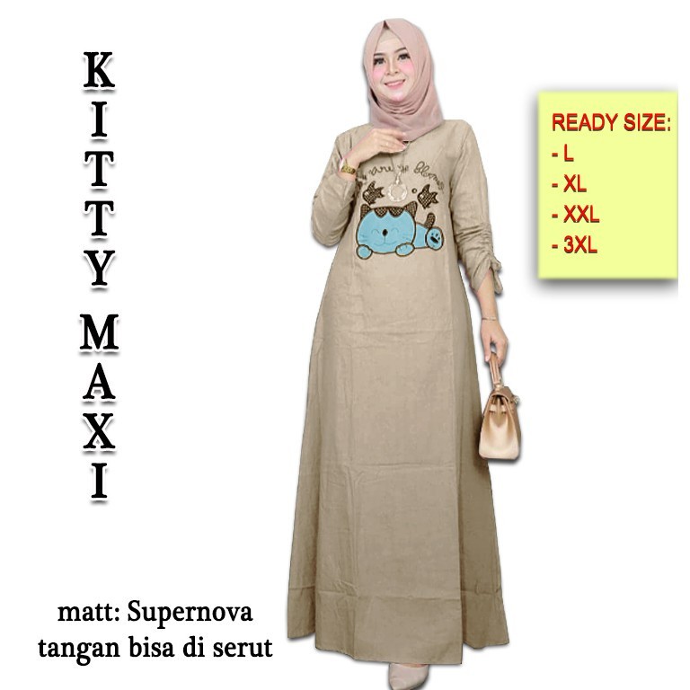 Katun Kitty Maxi - Central Wholesale Fashion (CGF) - Size L-3XL - Supernova Cotton