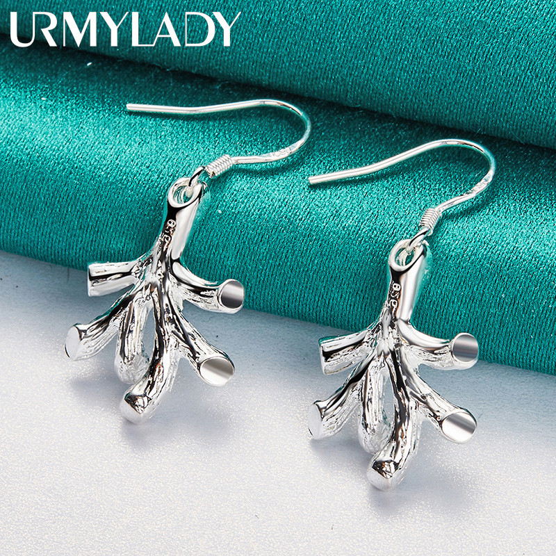 Urmylady 925 เงินสเตอร์ลิงสร้างสรรค์เรขาคณิตต่างหูผู้หญิงเครื่องประดับแฟชั่นคลาสสิกย้อนยุค