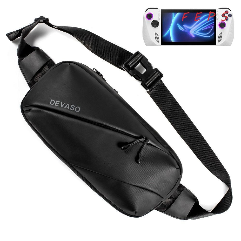 ถุงเก็บ FEPS, กระเป๋าคาดหน้าอกแบบพกพา, ฝาครอบคอนโซลมือถือ Crossbody ความจุขนาดใหญ่สําหรับ Asus Rog Ally/Steam Deck