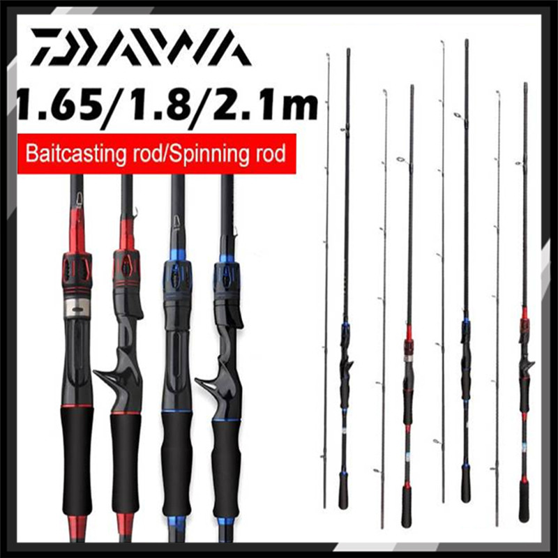 【COD】Daiwa คันเบ็ด 1.65/1.8/2.1 ม. น้ำหนักเบาปั่น Baitcasting Rod M การกระทำ EVA