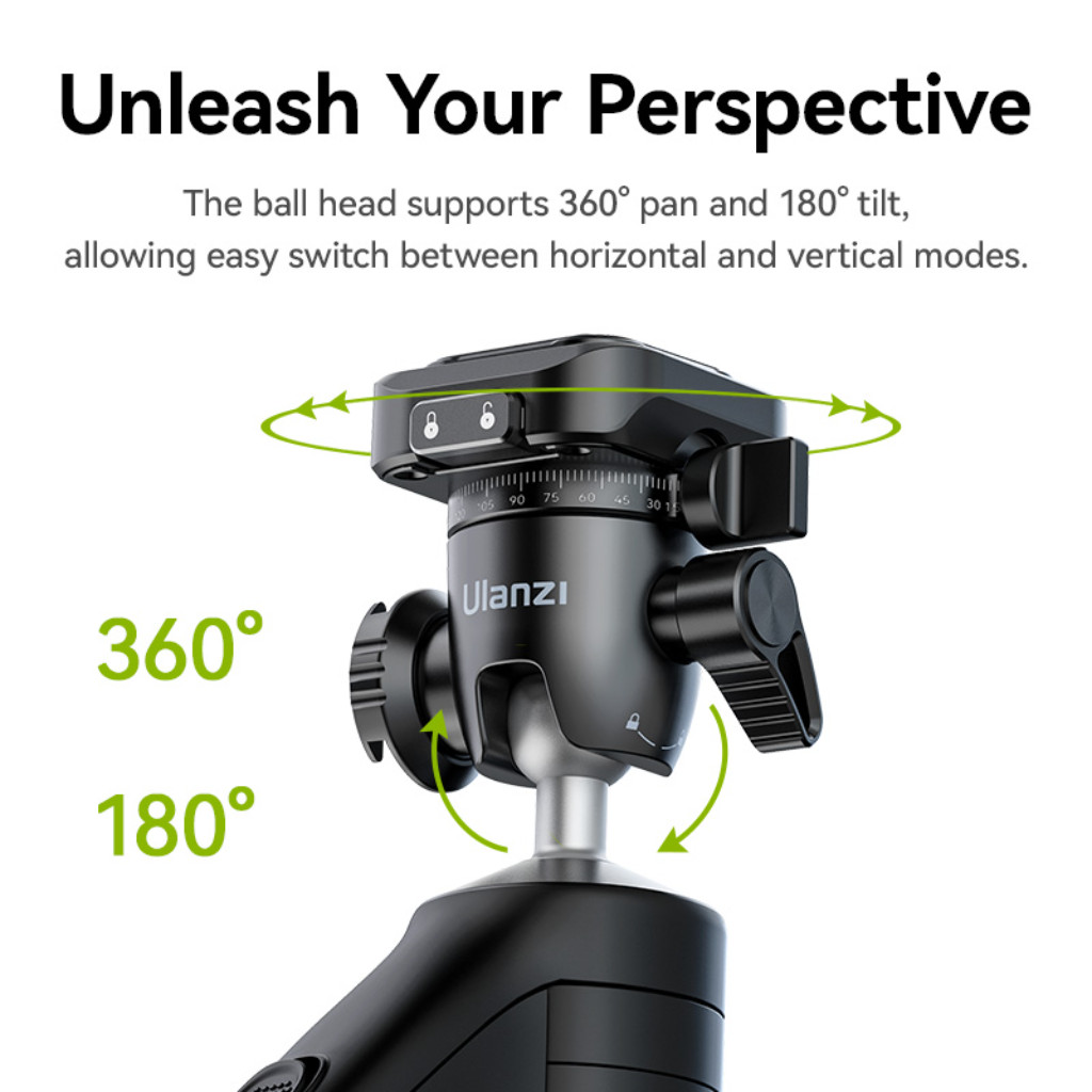 Ulanzi TT38 One-Click Opening Tripod ขาตั้งกล้อง ไม้เซลฟี่ ระบบปลดเร็ว UKA รองรับ DSLR Mirrorless