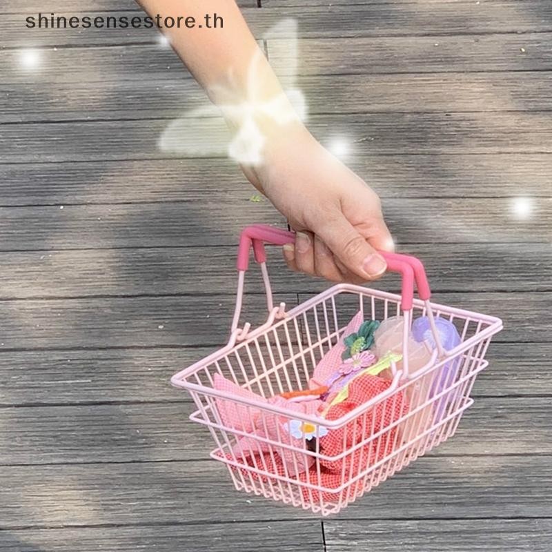 SHINE ตะกร้าเก็บเดสก์ท็อป Finishing เครื่องสําอางเครื่องประดับสําหรับหอพักสาวเดสก์ท็อปองค์กรตะกร้าคอนเทนเนอร์ TH