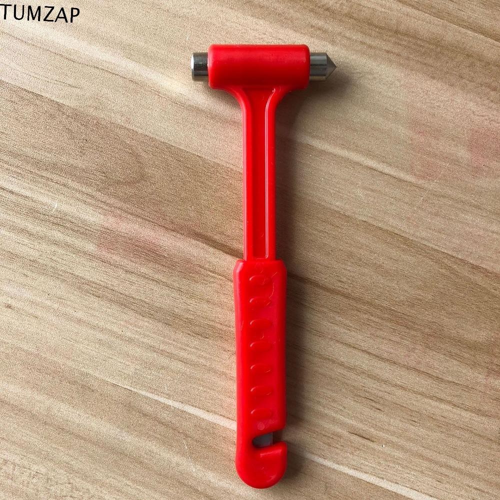 ค้อนหนี TUMZAP, ค้อนนิรภัยในรถยนต์ขนาดเล็กมัลติฟังก์ชั่น, เครื่องตัดเข็มขัดนิรภัยที่ใช้งานได้จริงแข็งสีแดงสากลบ้าน