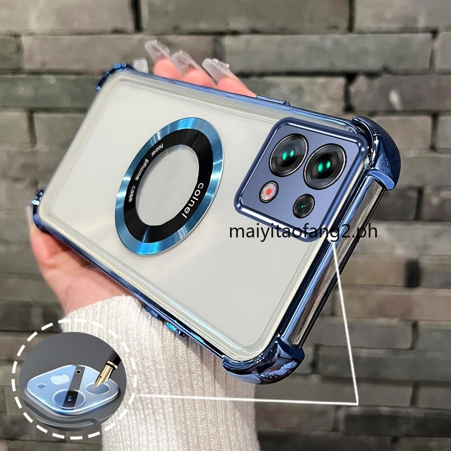 พร้อมฟิล์มเลนส์CaseสําหรับRedmiหมายเหตุ13 4gหมายเหตุ13 5Gหมายเหตุ13 Pro 4Gหมายเหตุ13 Pro 5Gเคสโทรศัพท์กันกระแทกElectroplatedพร้อมAnti DROPสายแม่เหล็กดูดแหวนโทรศัพท์นุ่มกรณี