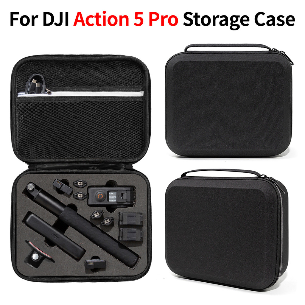 กล้องกีฬากระเป๋าถือแบบพกพาสําหรับ DJI Osmo Action 5 Pro กล่องเก็บขนาดกะทัดรัด Anti Drop และ Anti Collision Osmo Action 5 Pro กล่องอุปกรณ์เสริม