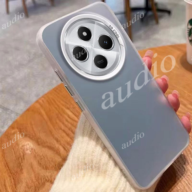 Poco C75 4G 2024 หรูหรา IMD สีสันเงินเลเซอร์เคสโทรศัพท์สําหรับ POCO C75 PocoC75 4G 2024 โลหะ Frosted Hard Shell ป้องกันสําหรับ POCO C75 C 75 C PocoC75 4G Anti Fall กรณี