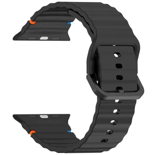 Breathable สร้อยข้อมือ Band กีฬาซิลิโคนสําหรับ Apple watch 46/40/41/45 มม.44 มม.38 มม.49 มม.Iwatch Series 9 8 7 6 5 3 SE Ultra 2
