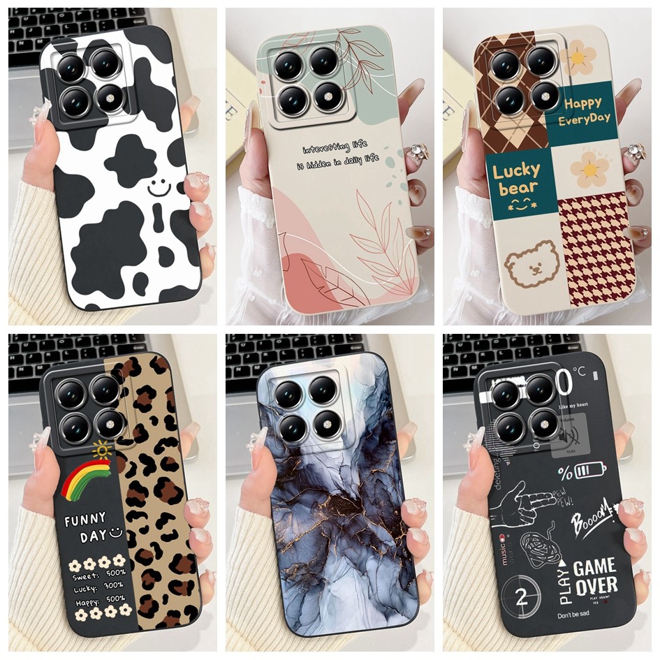 สําหรับ Xiaomi 14T Pro 5G กรณี 2024 หรูหราหินอ่อน Cool ทาสีซิลิโคนนุ่ม Matte สําหรับ Xiaomi 14T 5G Mi14T Mi14TPro ปลอก