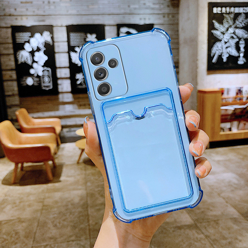 เคสใสสําหรับ Samsung Galaxy A55 A15 A35 A25 A05S A05 A06 A16 Soft Card Phone Casing Photo Wallet Bag ฝาครอบป้องกันโปร่งใส