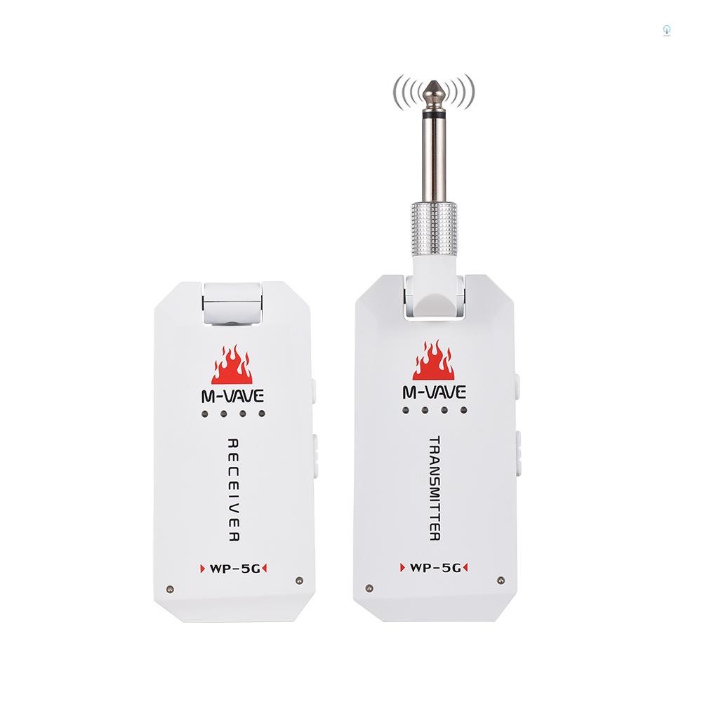 ไร้สาย transceiverM-VAVE 5.8G ระบบกีตาร์ไร้สายชาร์จกีตาร์เครื่องส่งสัญญาณชุด UHF สําหรับกีตาร์ไฟฟ้าเ