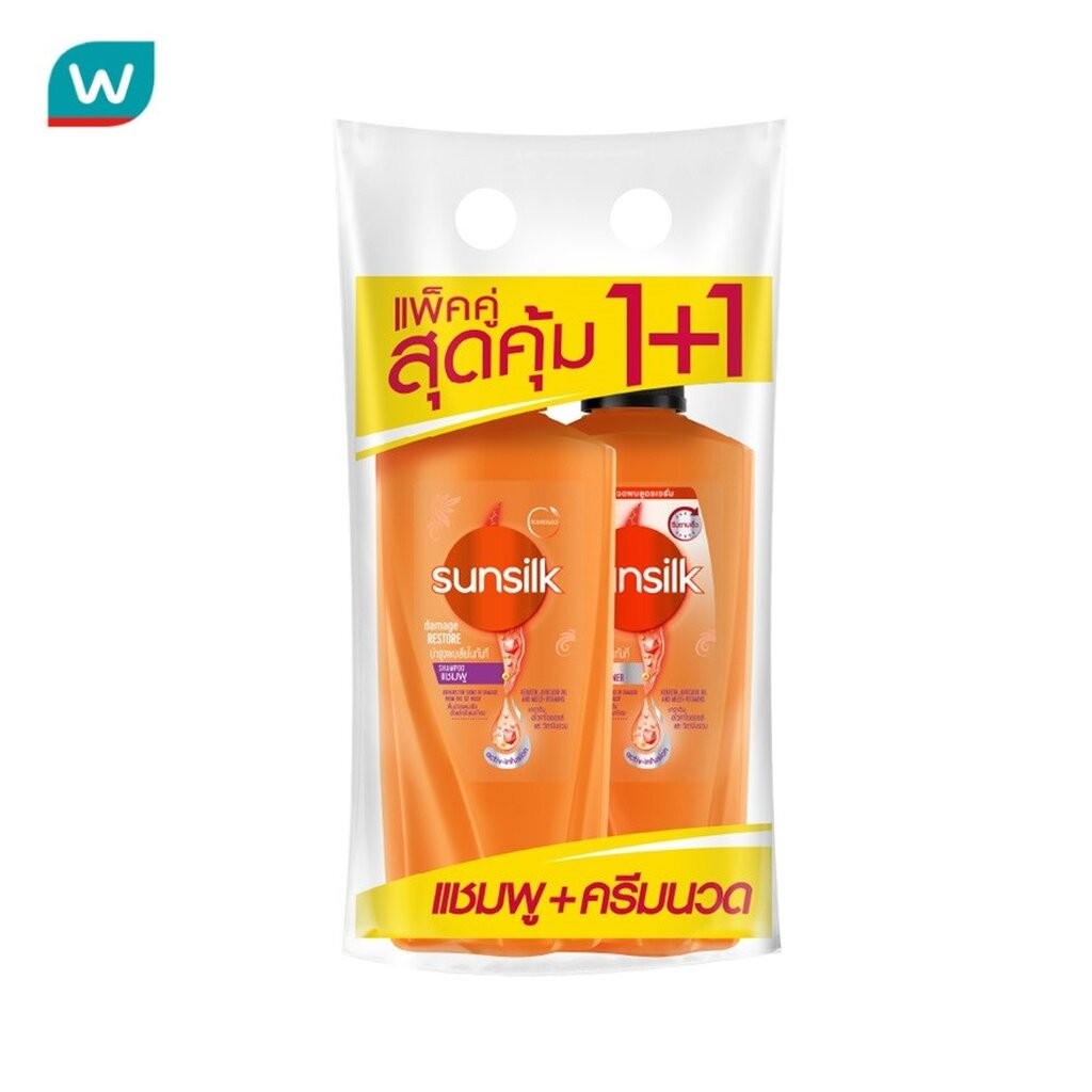 Sunsilk ซันซิล แดเมจ รีสโตร์ แอคทีฟ-อินฟิวส์ชั่น แชมพู 325 มล.+คอนดิชันเนอร์ 300 มล.