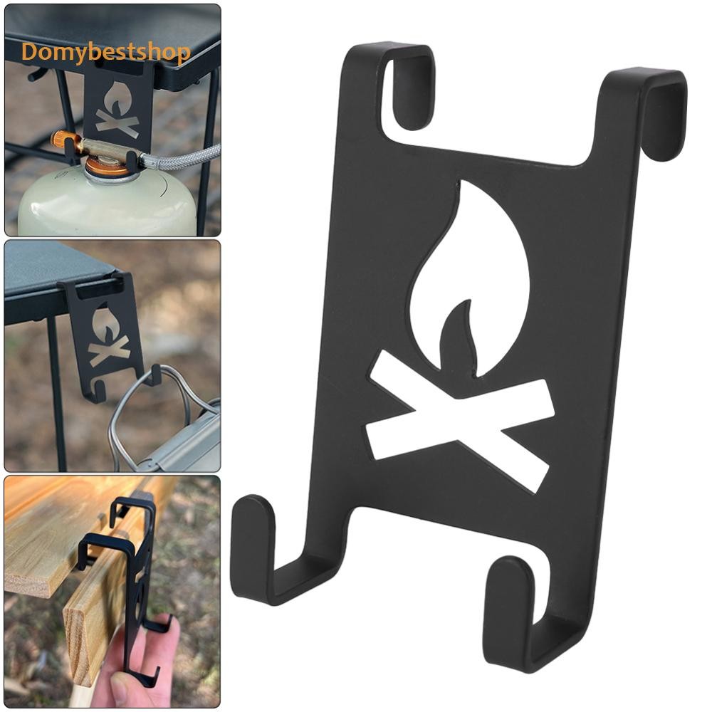 # ที่ยึดส่วนต่อขยายเตาแบน ตะขอถังแก๊สสีดําแบบพกพาสําหรับ IGT Camping Tab [Domybestshop.th]