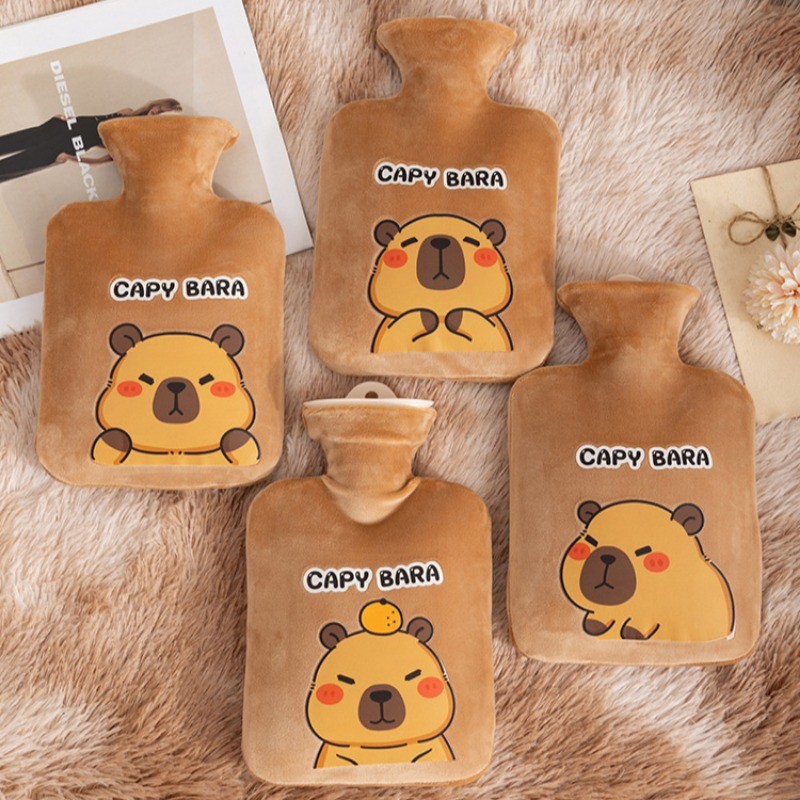 COD กระเป๋าน้ำร้อน ถุงประคบร้อน ความจุใหญ่ Capybara ลายการ์ตูนน่ารัก คลายหนาวแก้ปวดเมื่อย ช่วยลดอาการปวดประจำเดือน